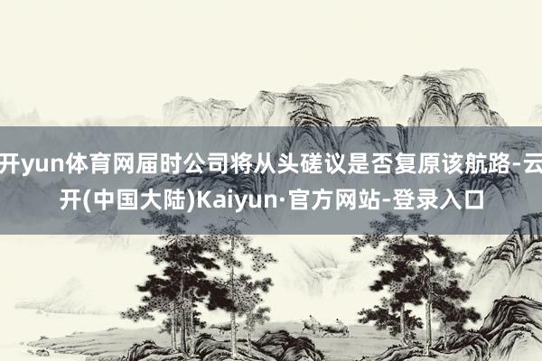 开yun体育网届时公司将从头磋议是否复原该航路-云开(中国大陆)Kaiyun·官方网站-登录入口