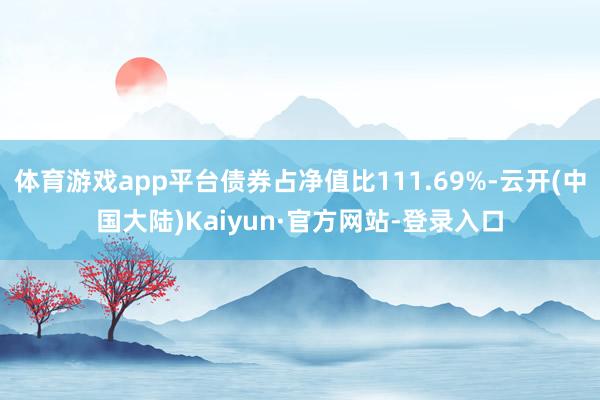 体育游戏app平台债券占净值比111.69%-云开(中国大陆)Kaiyun·官方网站-登录入口