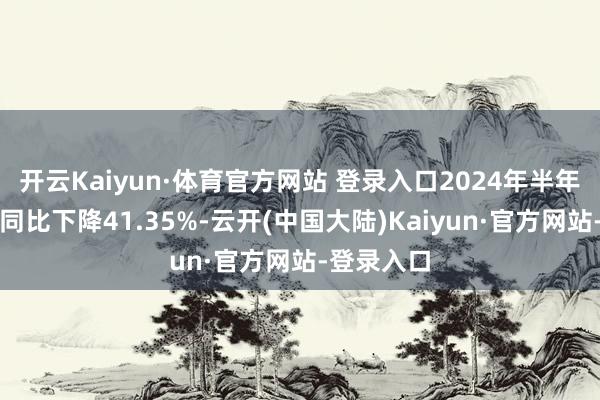 开云Kaiyun·体育官方网站 登录入口2024年半年度净利润同比下降41.35%-云开(中国大陆)Kaiyun·官方网站-登录入口